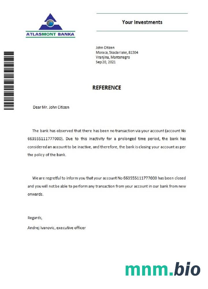 Czarnogóra atlasmont przykład zamknięcia banku odniesienia w formatach Word i PDF